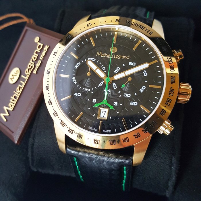 Mathieu Legrand - Gold Grande Vitesse - Carbon Fiber - Chronograph Swiss - Ingen mindstepris - Mænd - Ny