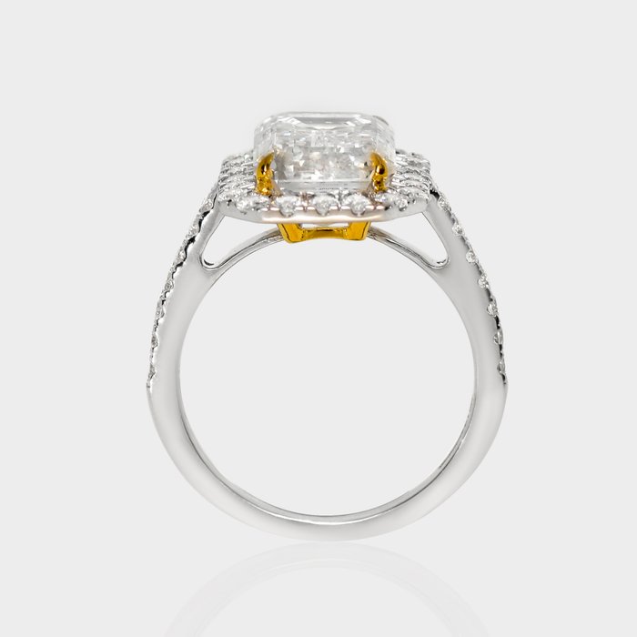 Ring - 14 karat Gulguld, Hvidguld -  5.79ct. tw. Diamant (Laboratoriedyrket) - Diamant - IGI