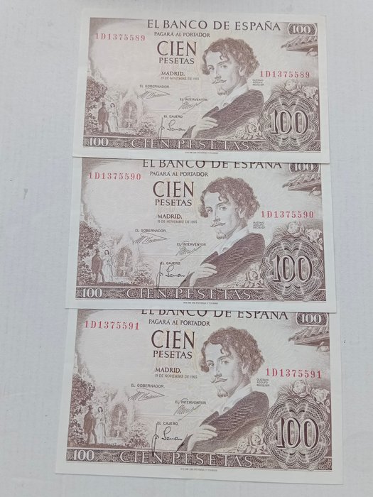 Spanien. - 21 billetes Pesetas 1925-1970  (Ingen mindstepris)