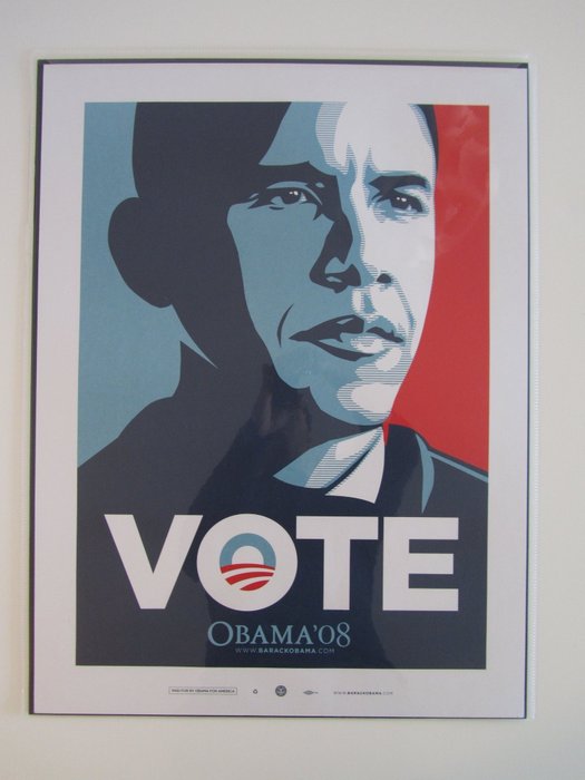 Shepard Fairey (OBEY) (1970) - Obama Vote Campaign Poster