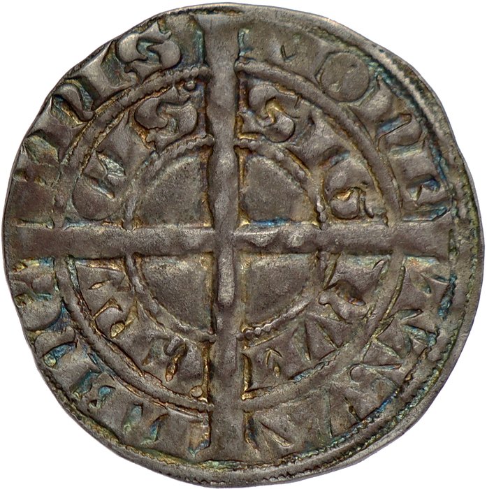 Hainaut Amt William I of Avesnes Obole Blanche or Penan (1/3 Gros) Valenciennes Mint - nd (1326-1329)