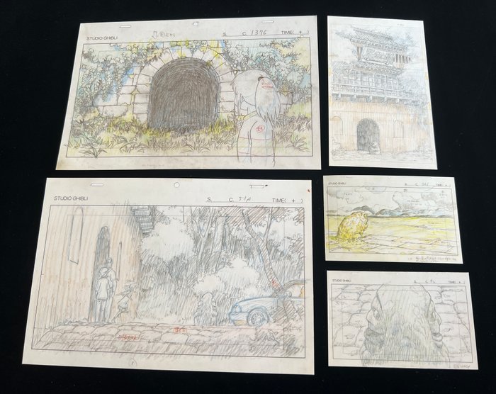 Spirited Away - 5 Anime Layout set, UV LIGHT TESTED, Free Shipping