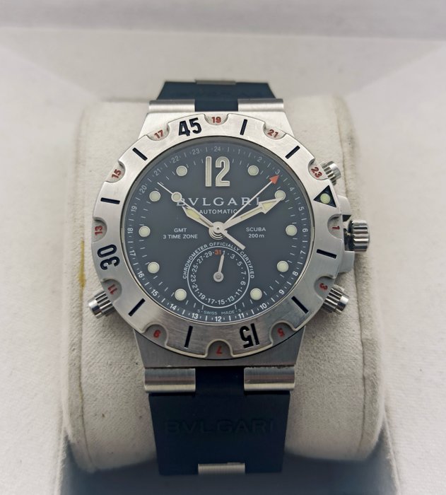 Bvlgari - Diagonal Scuba GMT - SD 38 S GMT - Mænd - 2000-2010