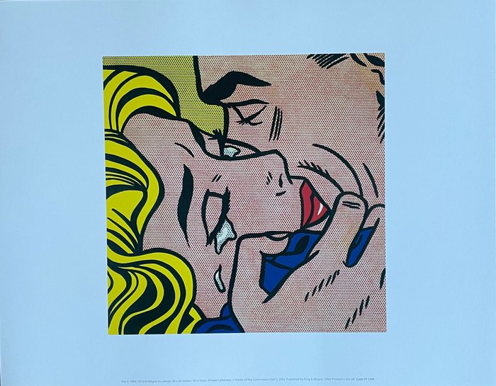 Roy Lichtenstein (after) - after (1923-1997), Kiss V, 1964, copyright The Estate of after Roy Lichtenstein, /DACS 2004, Printed