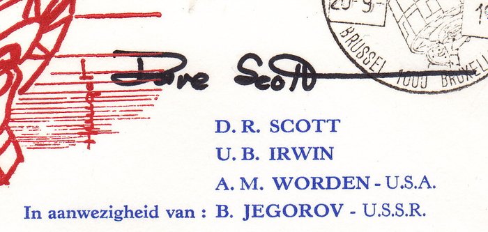 Belgien 1601 - Besøg af astronauterne Irwin, Scott og Worden - 1601