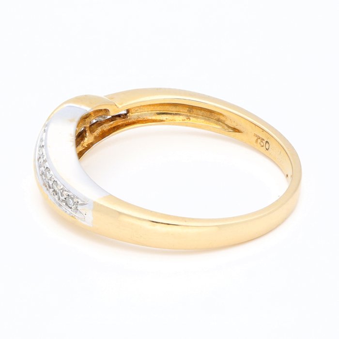 Ingen mindstepris - Ring - 18 kraat Gulguld, Hvidguld Diamant (Natur)