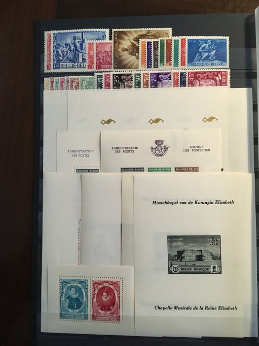 Belgien 1939/1945 - 7 Komplet bind med Rubens Hus - 3 Orval - Krigsår med blokke - tussen OBP/COB 496/724 + BL10/17