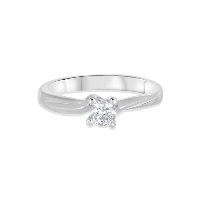 Ring - 18 kraat Hvidguld -  0.35ct. tw. Diamant (Natur)