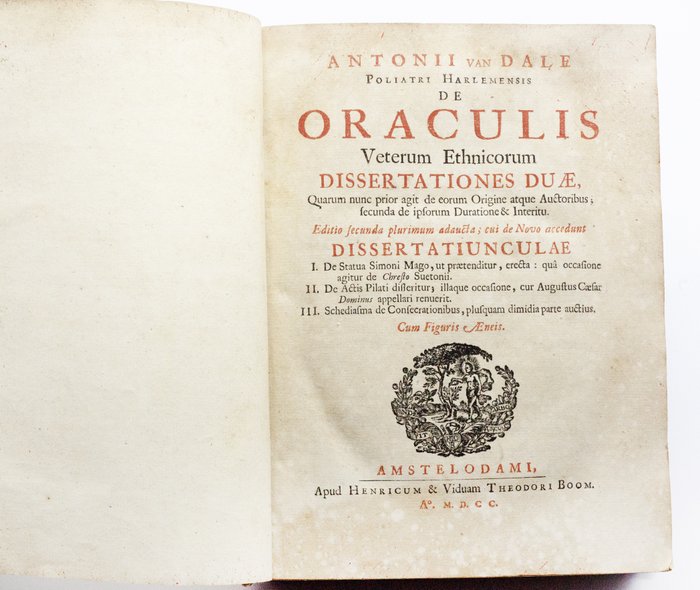 van Dale - De Oraculis Veterum - 1700