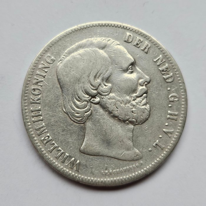 Holland. Willem III. 2 1/2 Gulden 1854  (Ingen mindstepris)