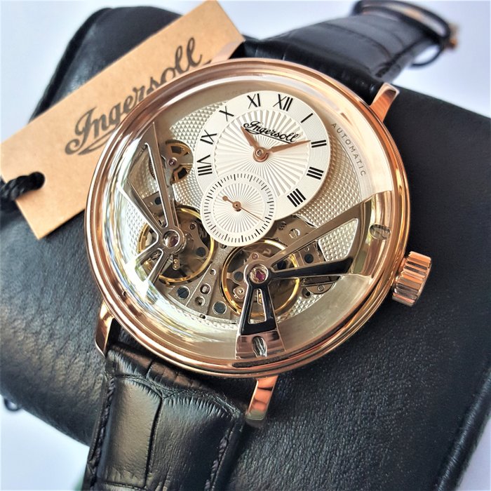 Ingersoll - Twin Balance - 45 Jewels - Automatic - Gold - Double Open Heart - Ingen mindstepris - Mænd - Ny