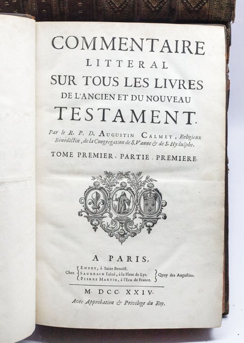 Calmet - Commentaire Sur la Bible - 1724