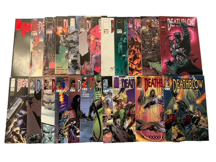 Deathblow (1993) # 1-20, 22-24 Near complete series! - Jim Lee art! - 23 Comic - Første udgave - 1993/1996