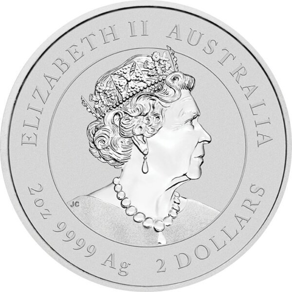 Australien. 2 Dollars 2022 Year of the Tiger, 2 Oz (.999)  (Ingen mindstepris)