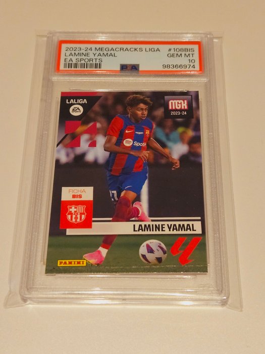 2023/24 Panini Megacracks Lamine Yamal #108 BIS PSA 10 - 1 Graded card