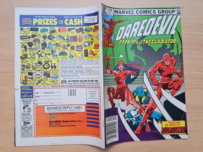 Daredevil #174-175-181-182 - Death Elektra! - 4 Comic - Første udgave - 1981