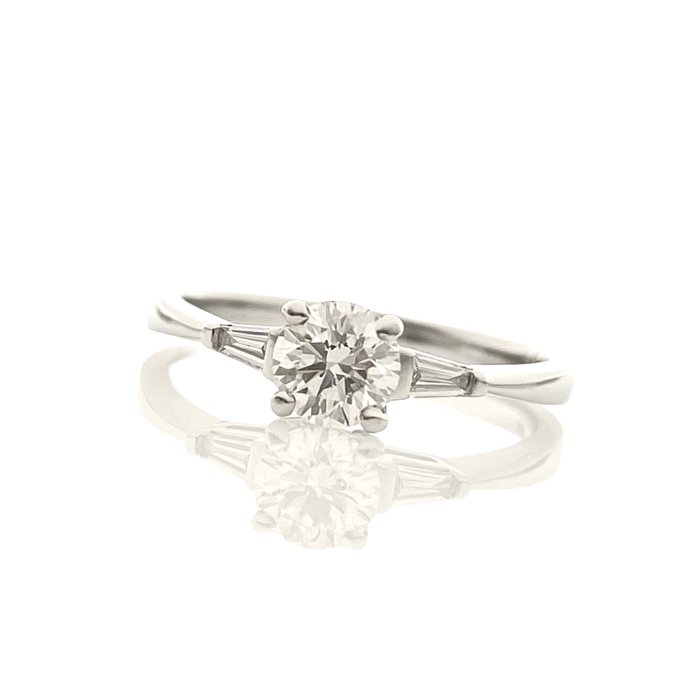 Ring - 18 kraat Hvidguld -  0.59ct. tw. Diamant (Natur) - Solitaire diamantring