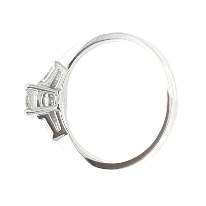 Ring - 18 kraat Hvidguld -  0.59ct. tw. Diamant (Natur) - Solitaire diamantring