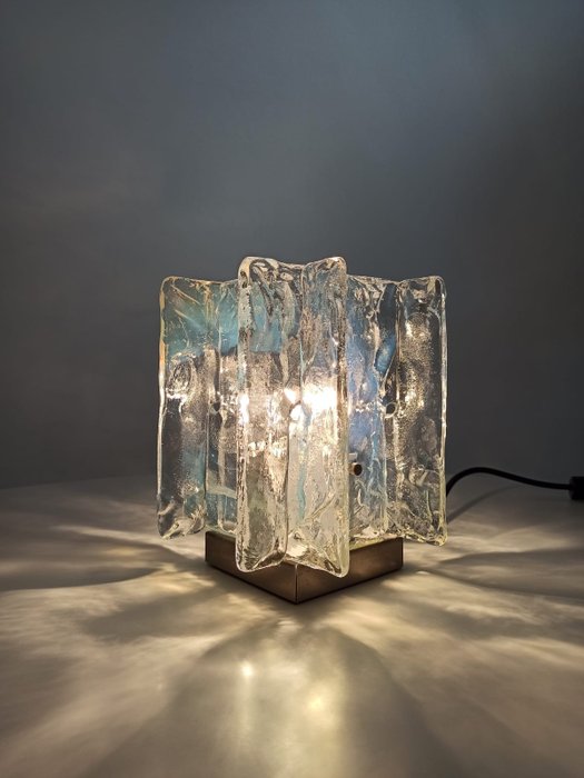 Mazzega - Carlo Nason - Bordlampe - terning - Murano-glas