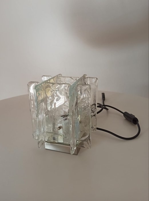 Mazzega - Carlo Nason - Bordlampe - terning - Murano-glas