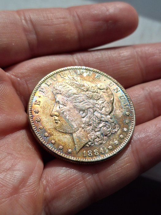 Förenta staterna. Morgan Dollar 1884 Philadelphia mintage  (Ingen mindstepris)