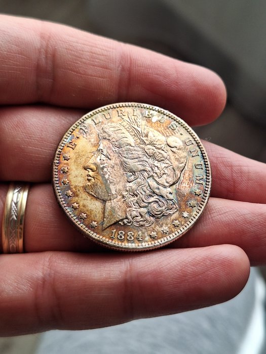 Förenta staterna. Morgan Dollar 1884 Philadelphia mintage  (Ingen mindstepris)