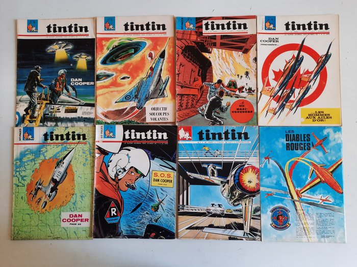 Tintin (magazine) - 37 Udgaver med omslag af Albert Weinberg - Første belgiske udgave - 1952/1971