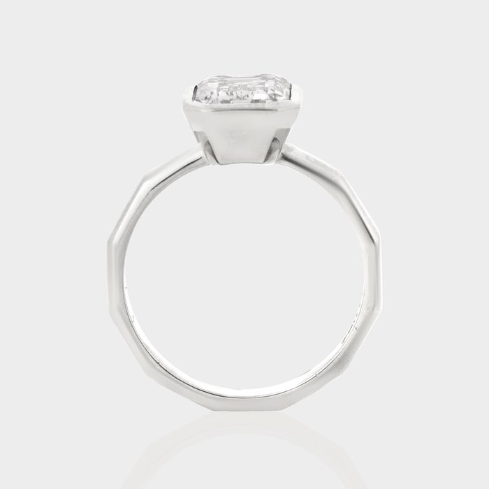 Ingen mindstepris - Ring - 18 kraat Hvidguld -  3.01ct. tw. Diamant (Laboratoriedyrket) - IGI 3.01 Ct F VVS2