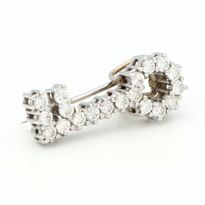 Ingen mindstepris - Broche - 18 kraat Hvidguld Diamant (Natur)