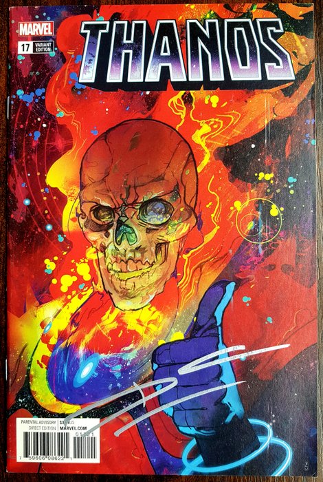 Thanos #17 - Key Issue : "Death of Silver Surfer as the Fallen One" - Signed by  creator Donny Cates ! With COA ! - 1 Signed comic - Første udgave/2018