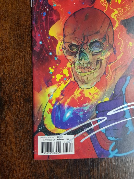 Thanos #17 - Key Issue : "Death of Silver Surfer as the Fallen One" - Signed by  creator Donny Cates ! With COA ! - 1 Signed comic - Første udgave/2018