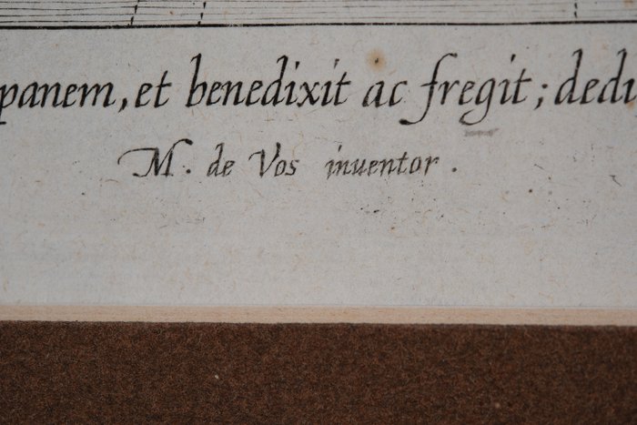 Adriaen Collaert (1560-1618) after Maerten de Vos (1625-1650) - Laatste Avondmaal