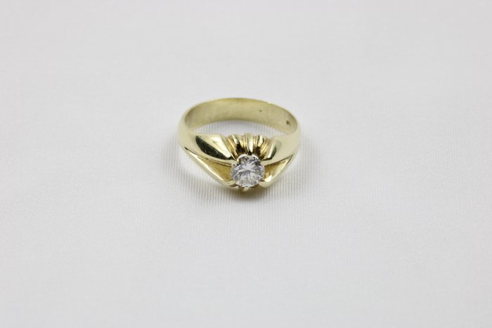 Ring - 14 karat Gulguld -  0.60ct. tw. Diamant (Natur)