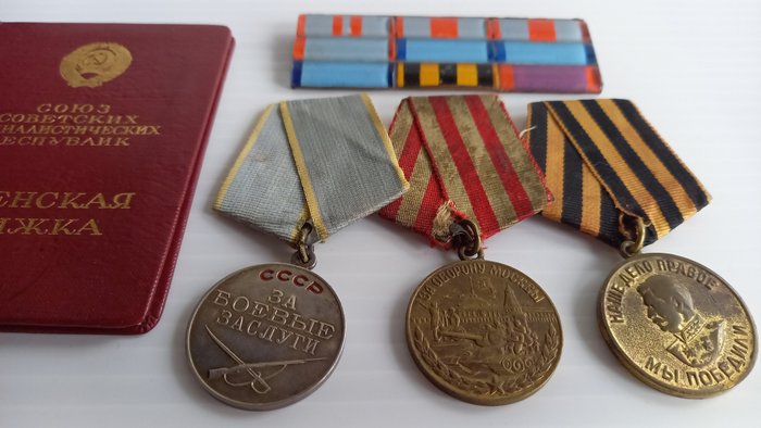 Rusland - Belønning - USSR Combat Medals WW 2.