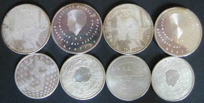 Holland. 5 Euro / 10 Euro Various Years (8 stuks)  (Ingen mindstepris)