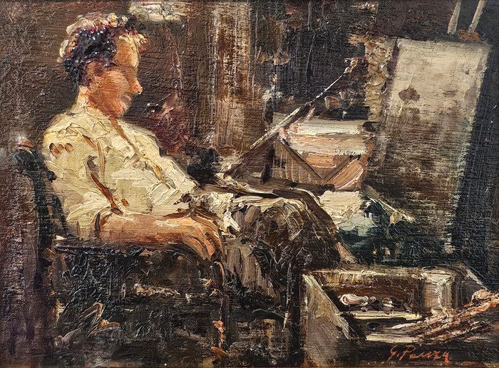 Giovanni Panza (1894-1989) - L'artista a riposo