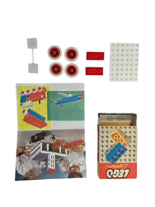 Lego - Vintage - 400 - Kleine wielen met assen set 400 uit 1958 in top conditie! Inclusief flyer handleiding! - 1950-1960