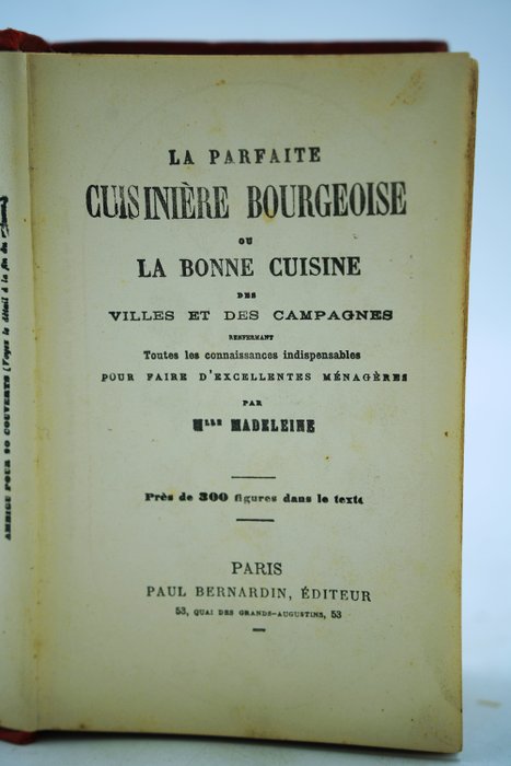 Mlle Madeleine - La parfaite cuisinière bourgeoise ou la bonne cuisine des villes et des campagnes - 1875