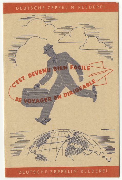 Tyske Kejserrige 1936 - Tysk Zeppelin-rederi - fransk version af "Airship travel made easy"