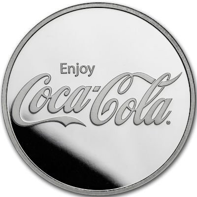 Verden Silver medal ND Coca Cola 1 Oz (999)  (Ingen mindstepris)