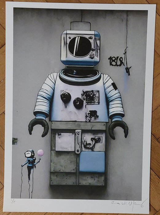 Emma Wildfang - Lego man - The Astronaut - "Icons as Still Life" - series BANKSY - 2020+