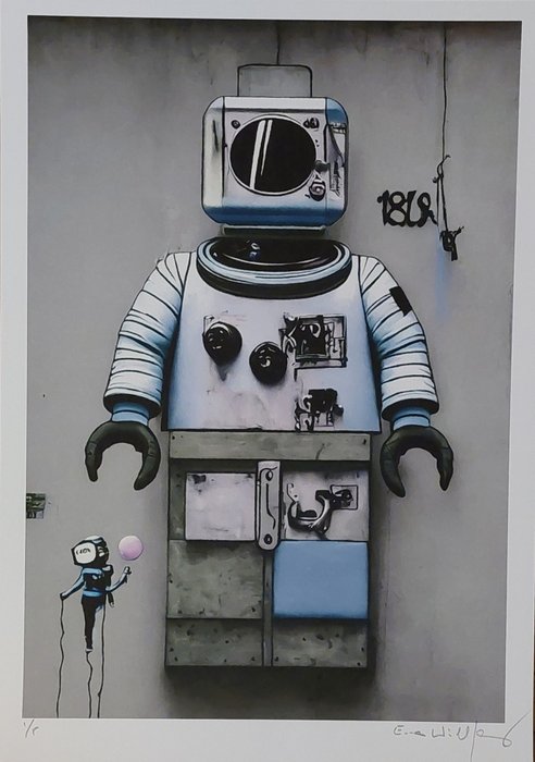 Emma Wildfang - Lego man - The Astronaut - "Icons as Still Life" - series BANKSY - 2020+