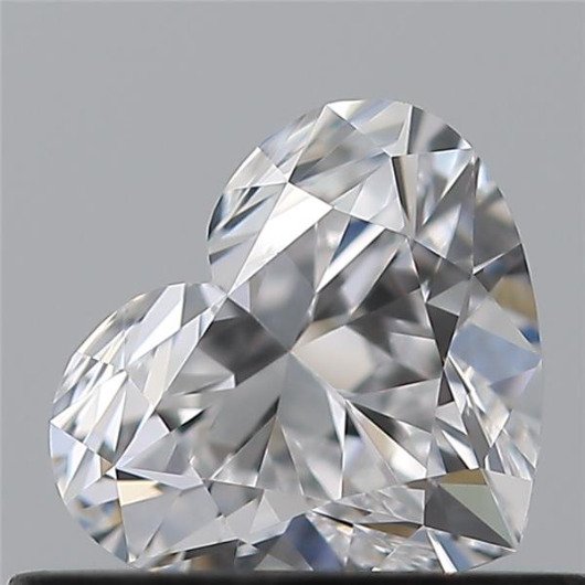 Ingen mindstepris - 1 pcs Diamant  (Natur)  - 0.60 ct - Hjerte - D (farveløs) - IF - Gemological Institute of America (GIA)