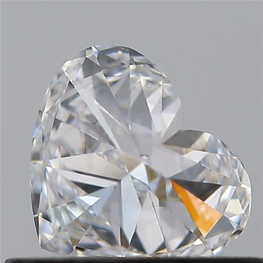 Ingen mindstepris - 1 pcs Diamant  (Natur)  - 0.60 ct - Hjerte - D (farveløs) - IF - Gemological Institute of America (GIA)