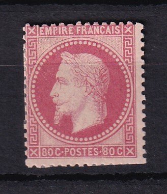 Frankrig 1867 - koster €1850, signeret Brun 80 c pink - Yvert n°32