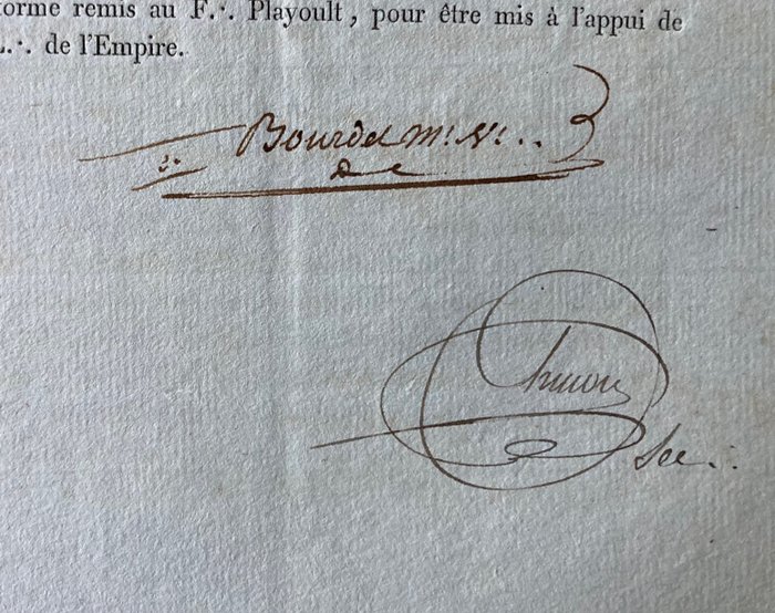 Bourdel - L'Etroite -Amitie, à l'O. de Honfleur (Franc Maconnerie France) - handwritten and signed document - 1811