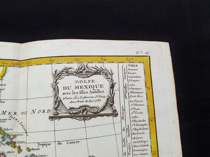 America - Mellemamerika / Caribien / Florida / Mexico / USA / Louisiana / Antiller; G Rizzi Zannoni / Janvier / Lattre - Golfe du Mexique avec les Isles Antilles - 1761-1780