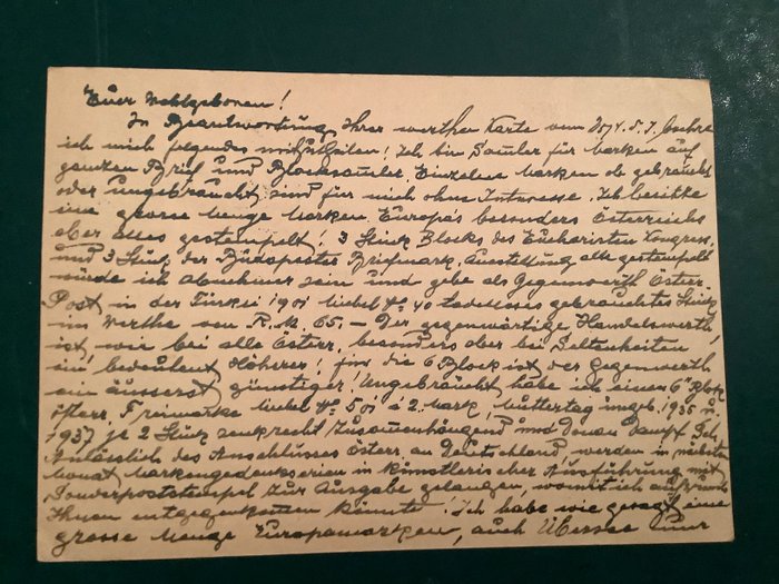 Tyske Kejserrige 1938 - Blandet frankering med tyske og østrigske frimærker - nem adgang til Oechsner BPP - Michel 513 en 663 en Oostenrijk 658