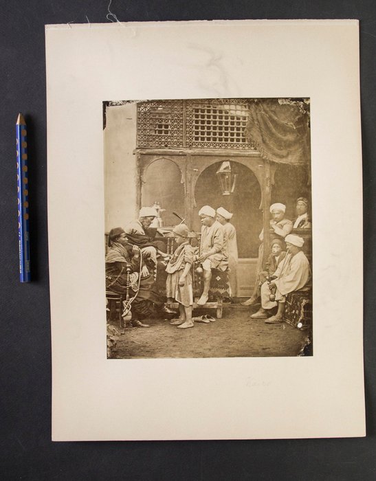 Zangaki Brothers - Egyptian Family in a Courtyard, c.1883