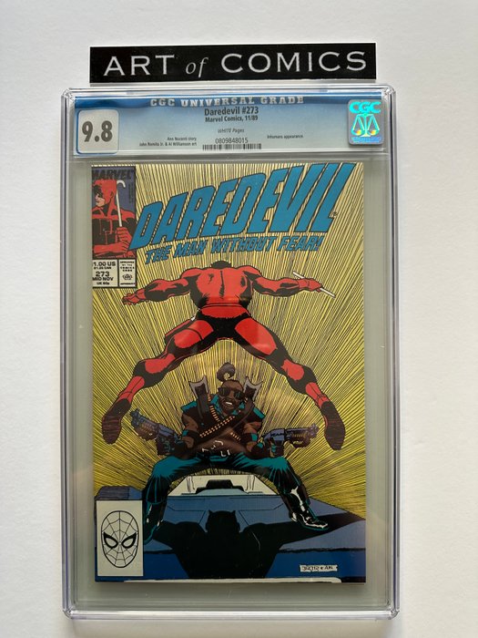 Daredevil #273 - Inhumans Appearance - CGC Graded 9.8 - Extremely High Grade!! - White Pages!! - 1 Graded comic - Første udgave - 1989